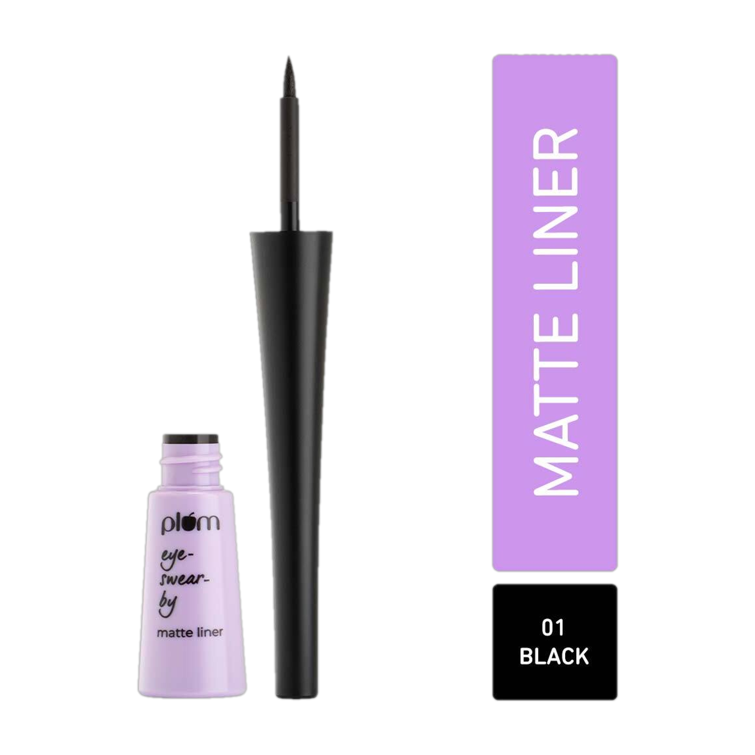 Image of Plum Eye-Swear-By Matte Liner | Water-Proof|Quick Drying | 100% Vegan & Cruelty Free 3 ml