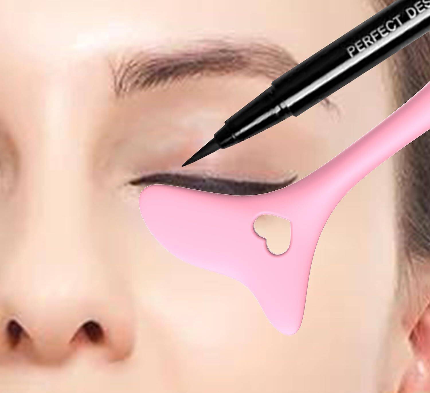BEAUTYATH 3 In 1 Eyelash,Eyeshadow, Eyeliner Applicator Guide Tool For Lipstick Aid... Eyebrow Stencil