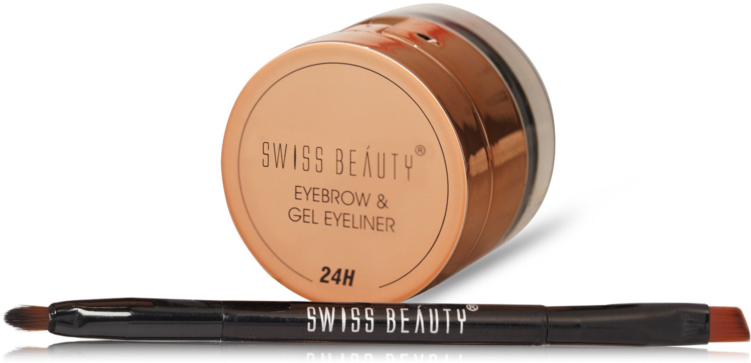 Image of SWISS BEAUTY Waterproof Eyebrow & Gel Eyeliner 2 In 1 | Smudge Proof Long Lasting 7 g