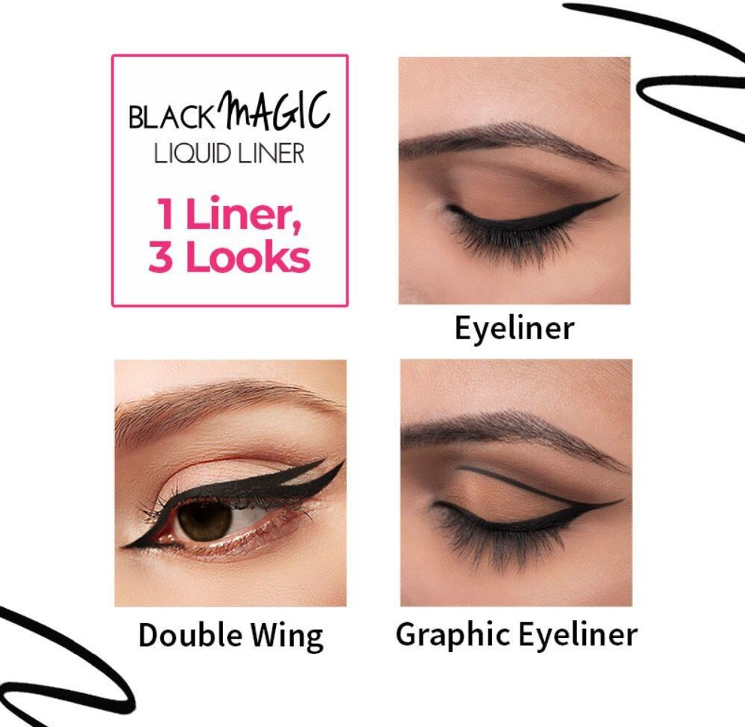 Image of NYKAA Black Magic Liquid Eyeliner - Super Black 01 5 ml