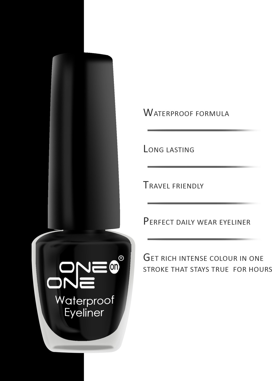 Image of One on One Waterproof Eyeliner, Set of 3 | Long lasting Eyeliner, Smudge Proof Eye Makeup 15 ml