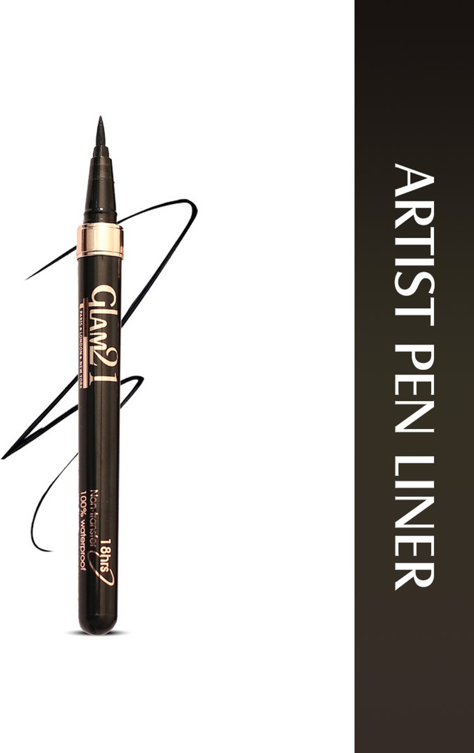 Image of Glam21 Pen Eyeliner Long Lasting | Smudge Proof | Highly Pigmented |Artist Pen Eyeliner 0.55 ml