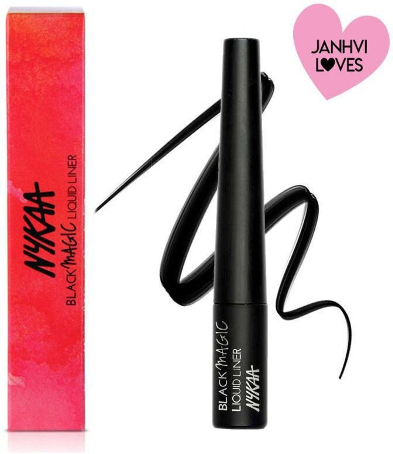 Image of NYKAA Black Magic Liquid Eyeliner - Super Black 01 5 ml