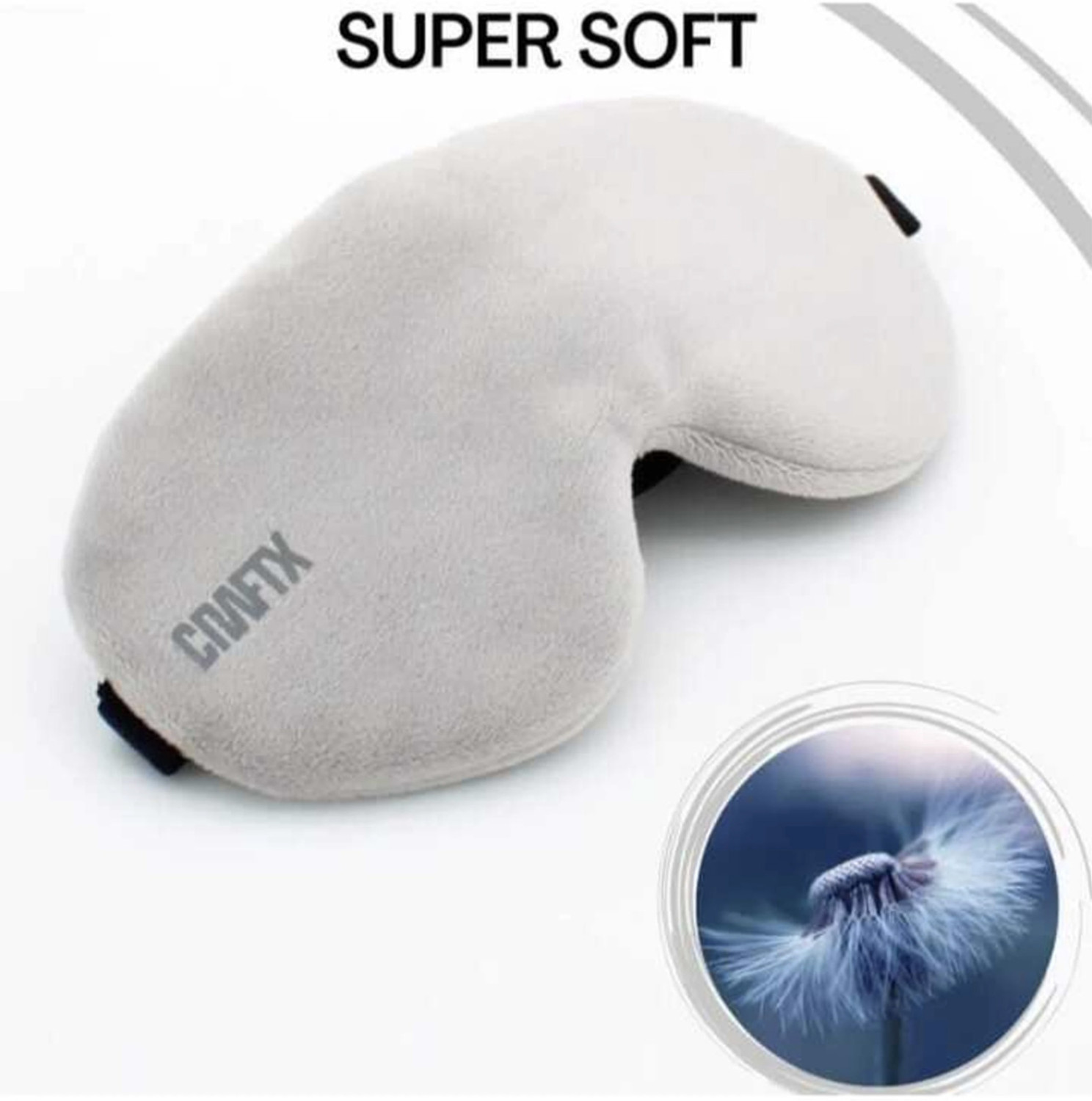 Image of craftx craftX3D Sleeping Eyemask With Earplugs, 100% Darkness,Super-Soft ( GREY )