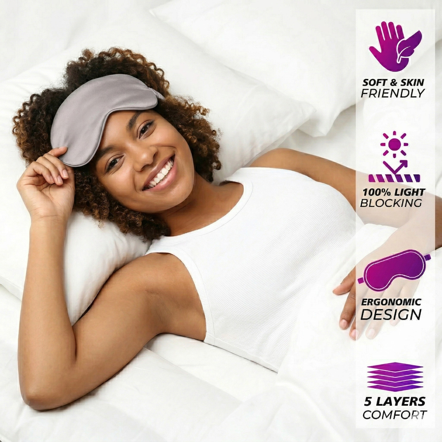 Image of Bonfit nap Eye For Sleeping travalling meditation Mashk light block Mask