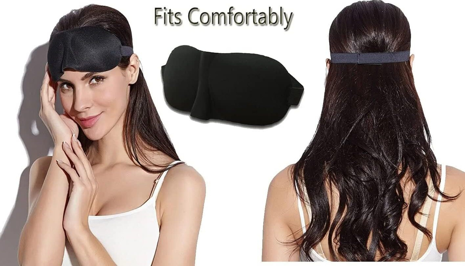 Image of Greeva 3D Contoured Eye Mask, Comfortable Super Smooth Sleep Mask Flexible & Adjustable