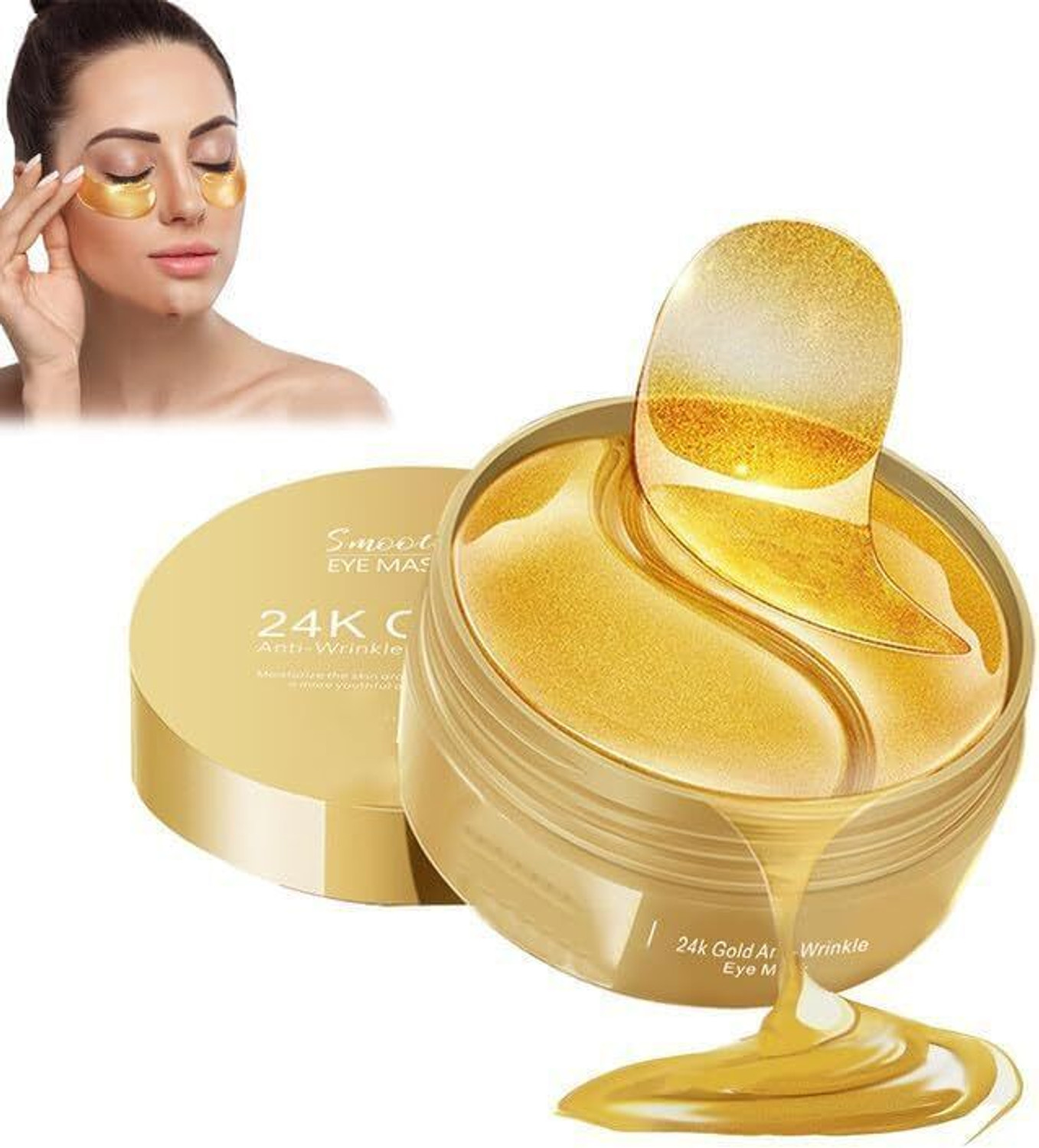 Image of Payalx 24K Gold Under Eye Mask - Anti-Wrinkle, Dark Circle & Puffy Eye Treatment
