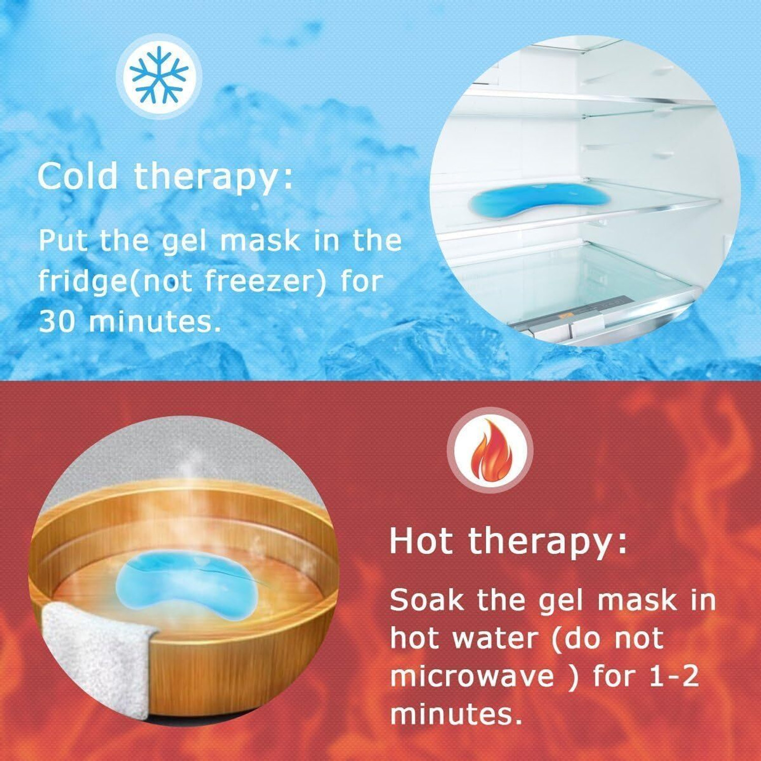 Image of Episkey Velvet Cooling Gel Relaxing Eye Sleep Mask For Dark Circles Dry Eyes Pain Relief