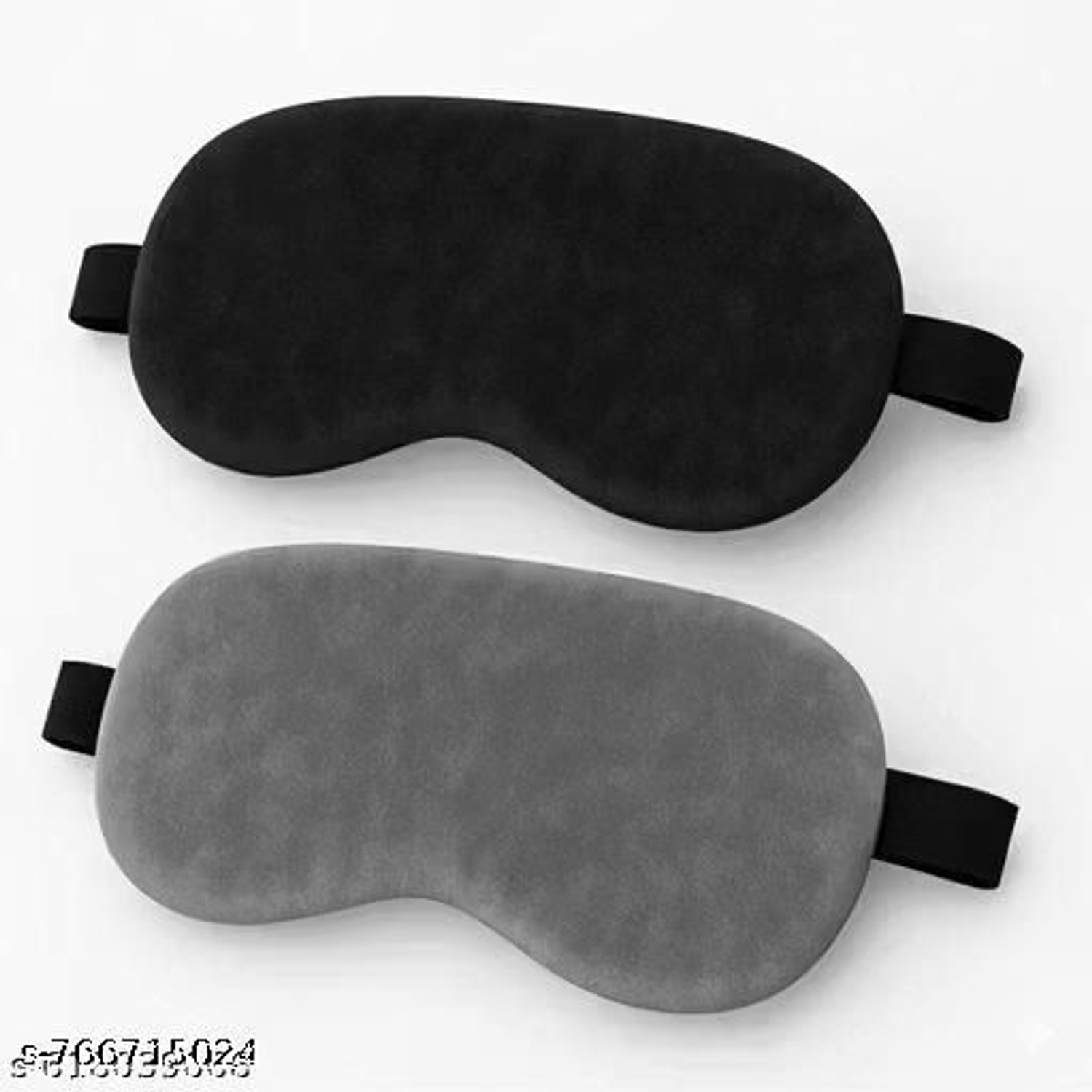 Image of Emutz Eye Mask Super Smooth, Secure Fit (Black, Grey) (Pack Of 2) (2 g)