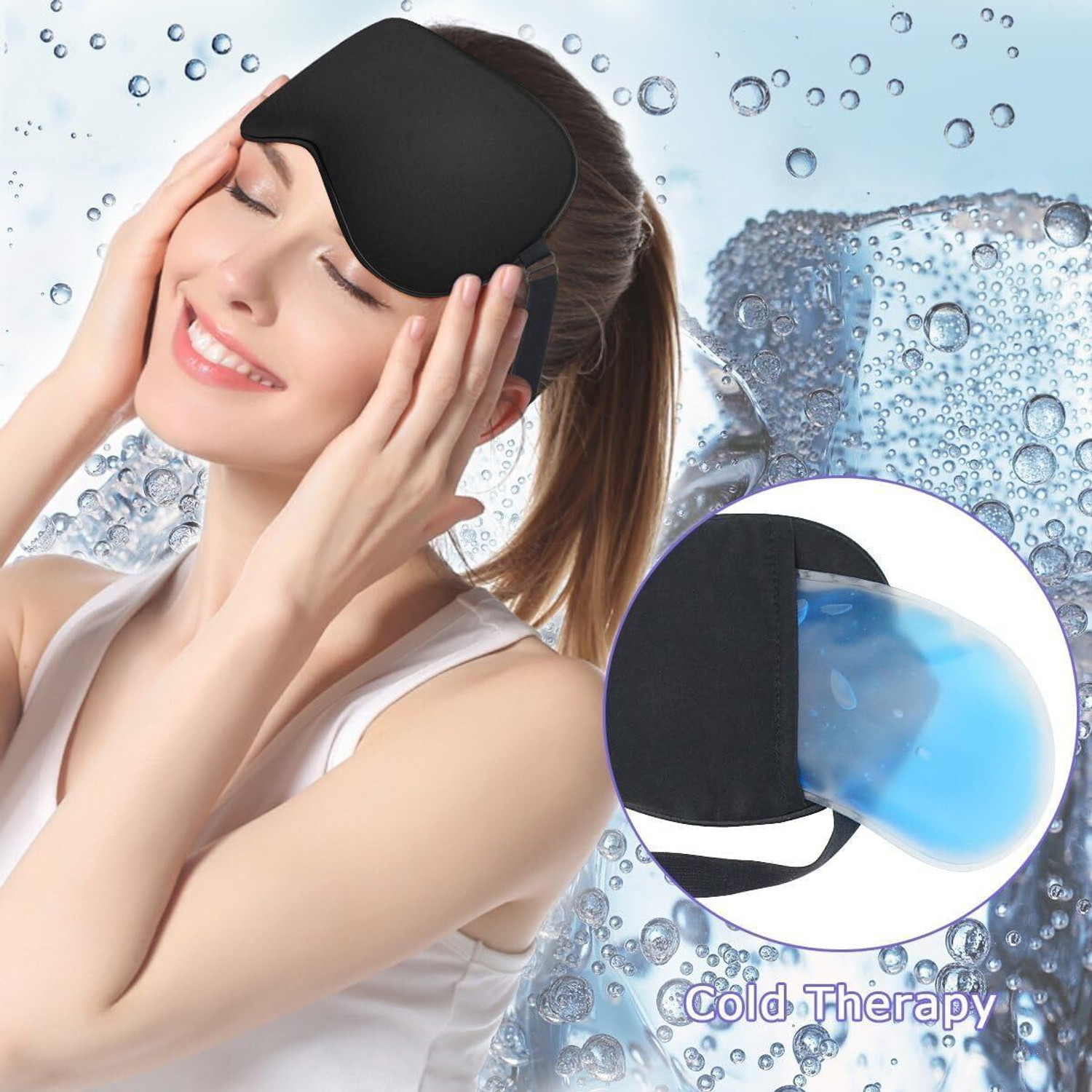 Image of Episkey Velvet Cooling Gel Relaxing Eye Sleep Mask For Dark Circles Dry Eyes Pain Relief