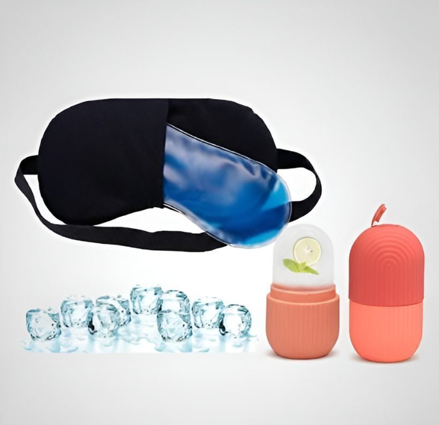 Image of zetazio Relaxing Eye Gel Mask for Dark Circles,AND Ice Roller For Face