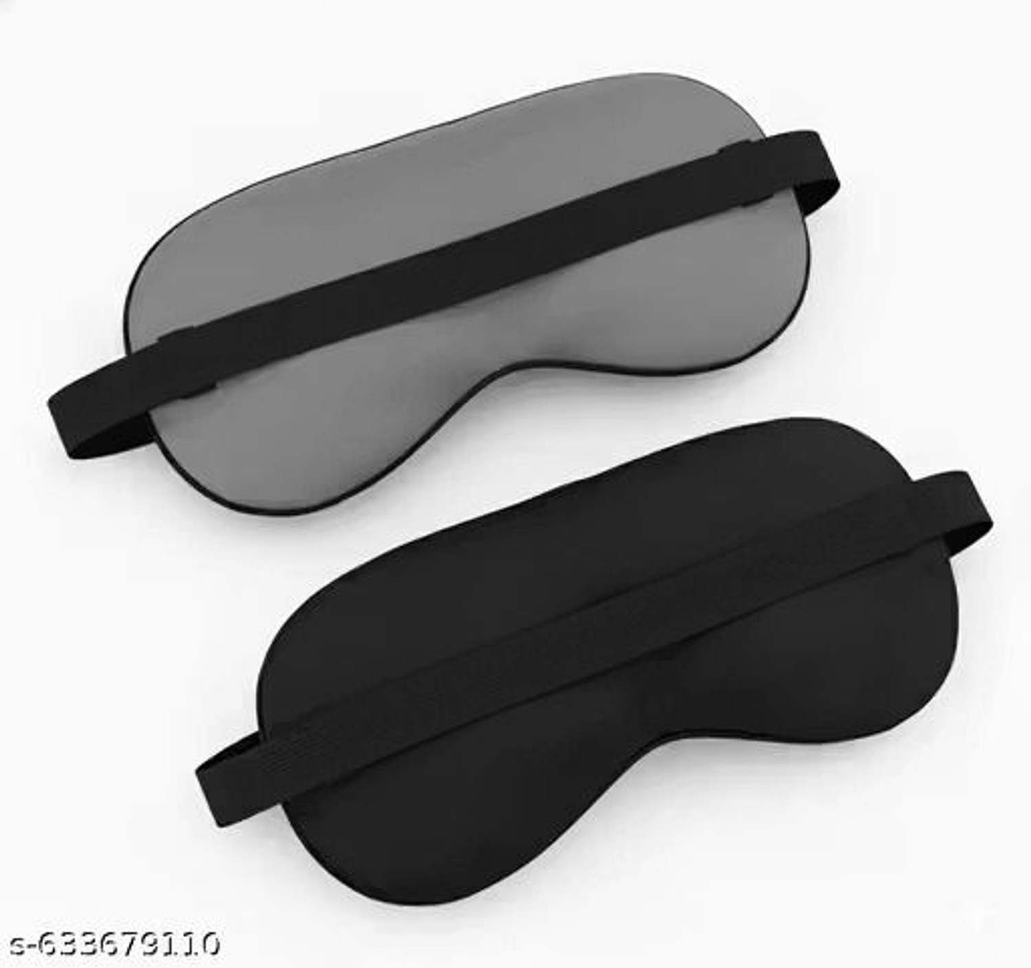 Image of Emutz Eye Mask Super Smooth, Secure Fit (Black, Grey) (Pack Of 2) (2 g)