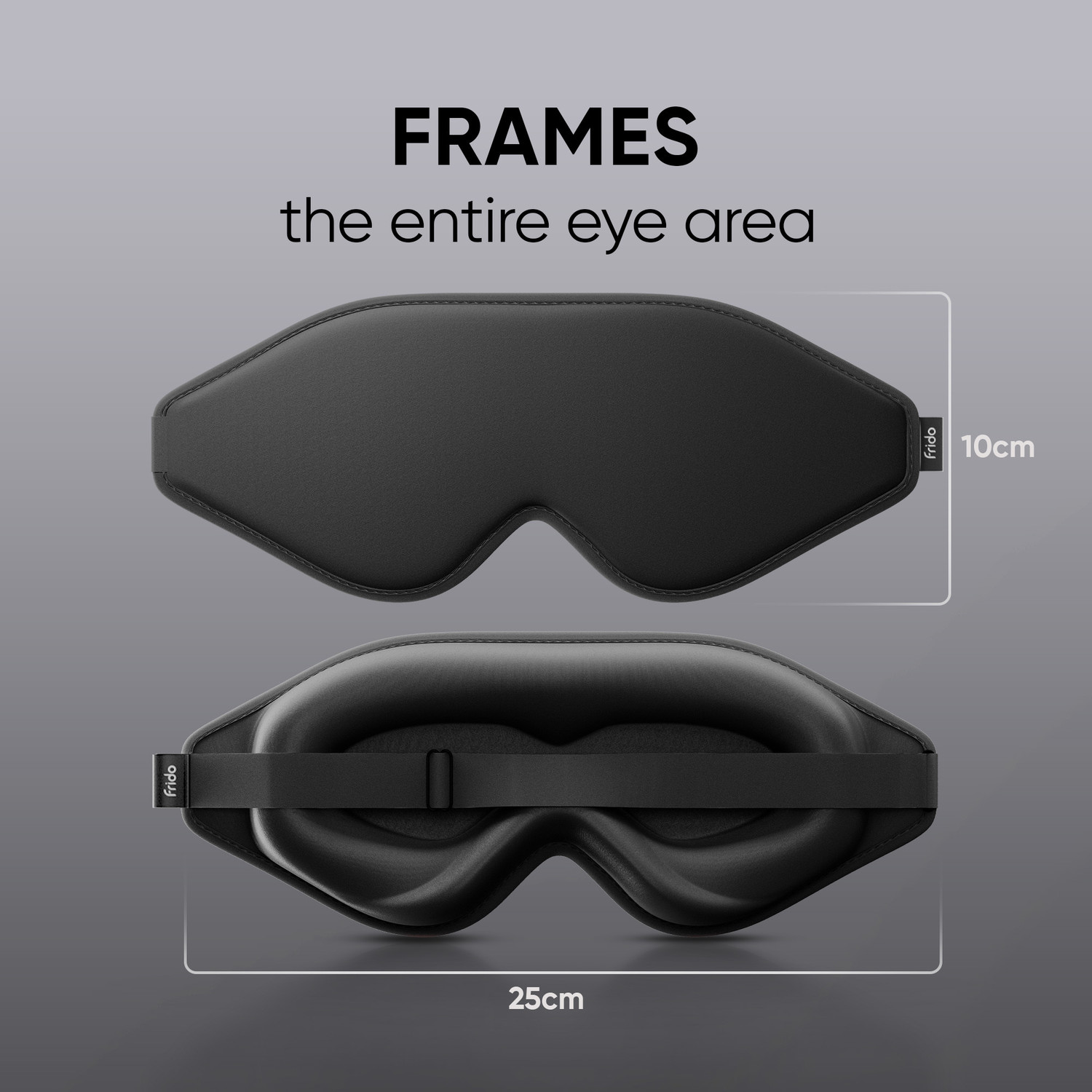 Image of Frido 3D Eye Mask for Unisex | 100% Blackout Sleep Mask with Adjustable Straps