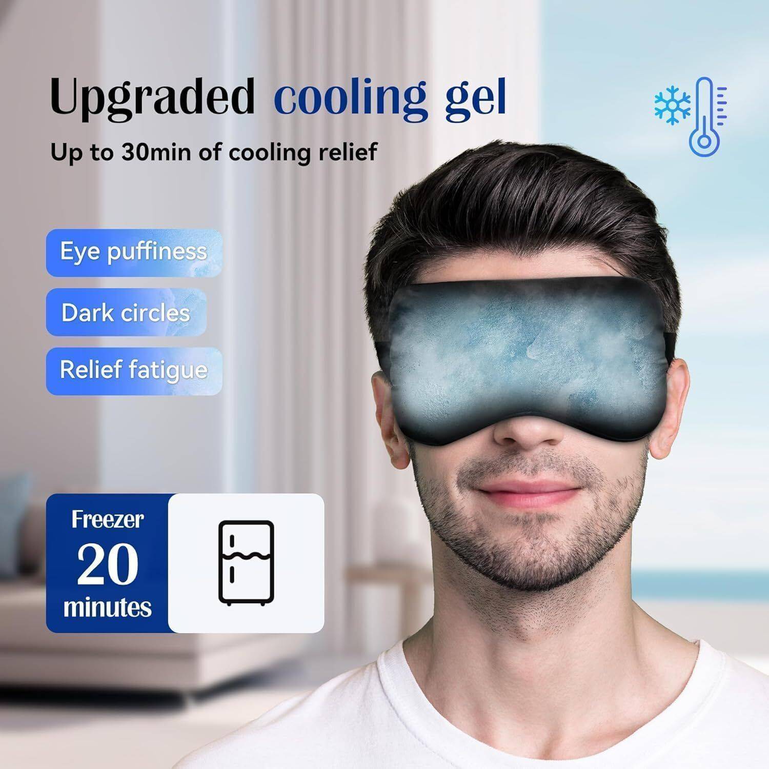 DNelon Cooling Gel Relaxing Eye Sleep Mask - Image 3