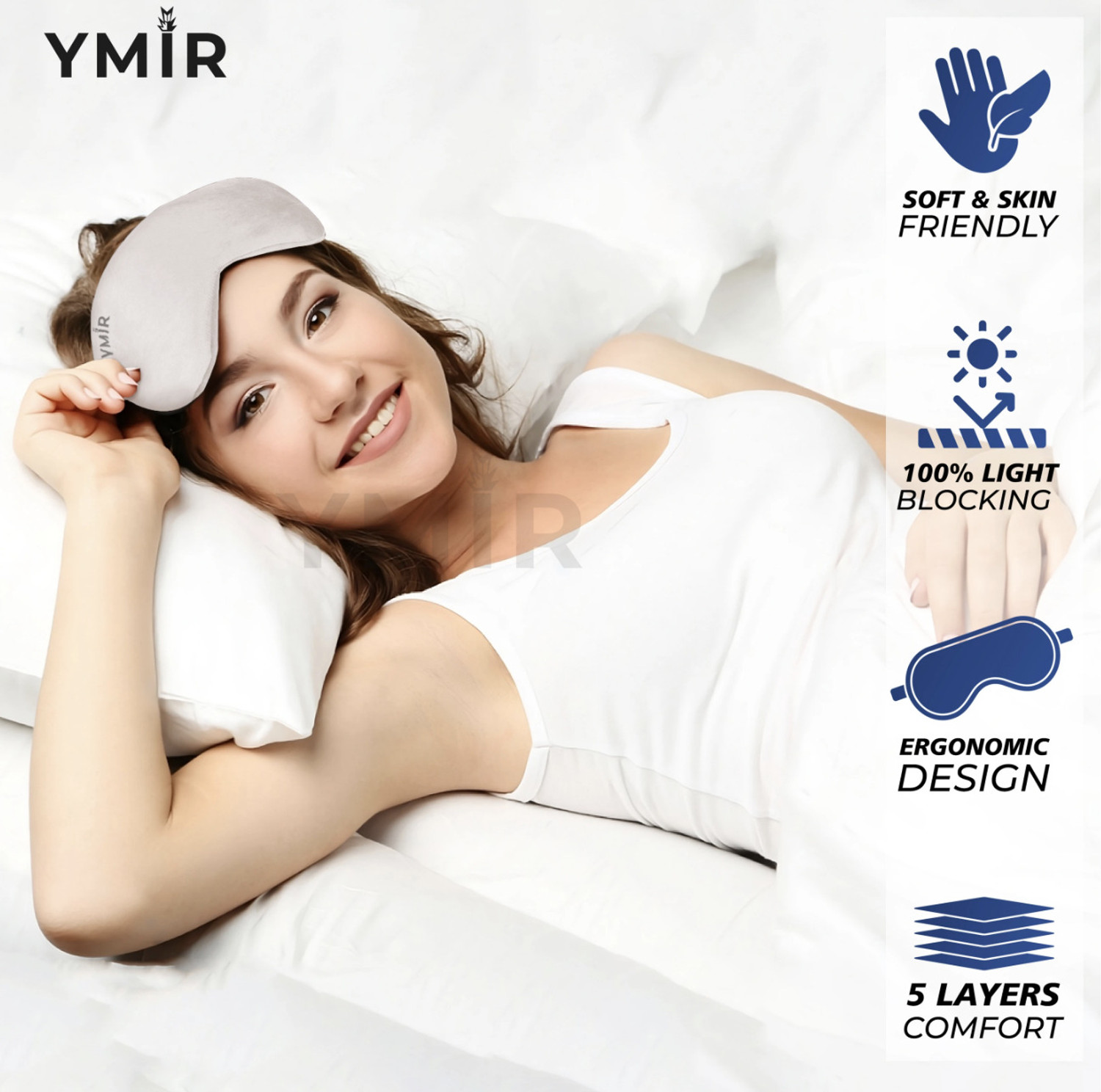 Image of Ymir Nap Eye Mask For Sleeping Smooth Sleep Mask, Sleeping Mask With Adjustable Strap
