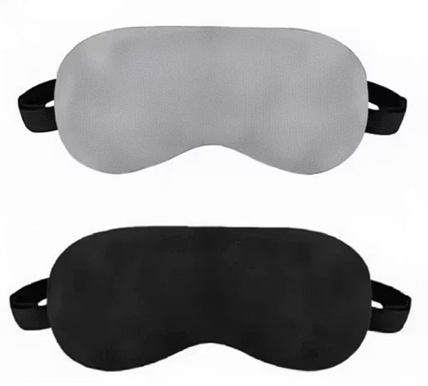 Image of Emutz Eye Mask Super Smooth, Secure Fit (Black, Grey) (Pack Of 2) (2 g)