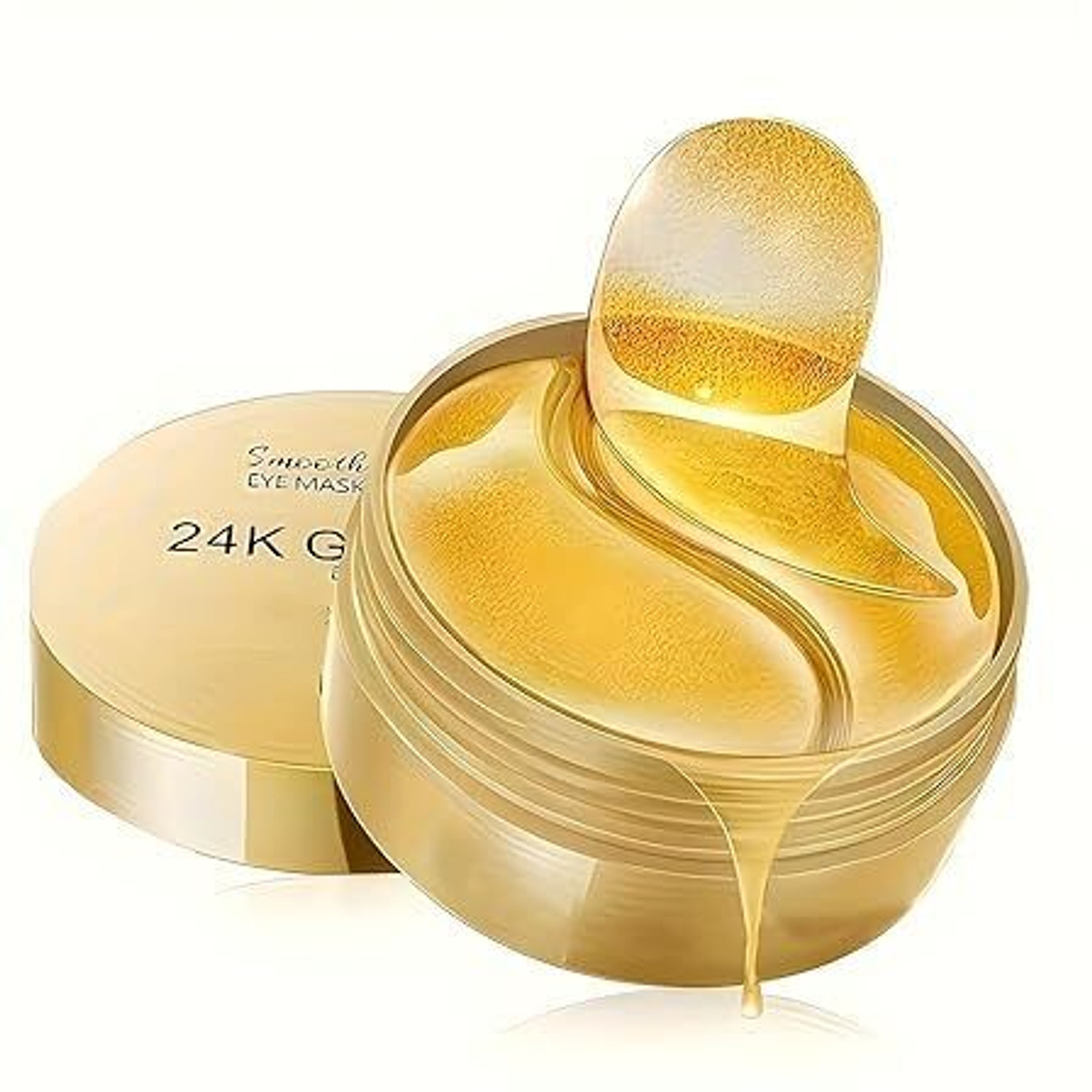 Image of Kwaanie 24K GOLD EYE PATCHES FOR WOMEN ( COLOR- GOLD) PACK OF 1