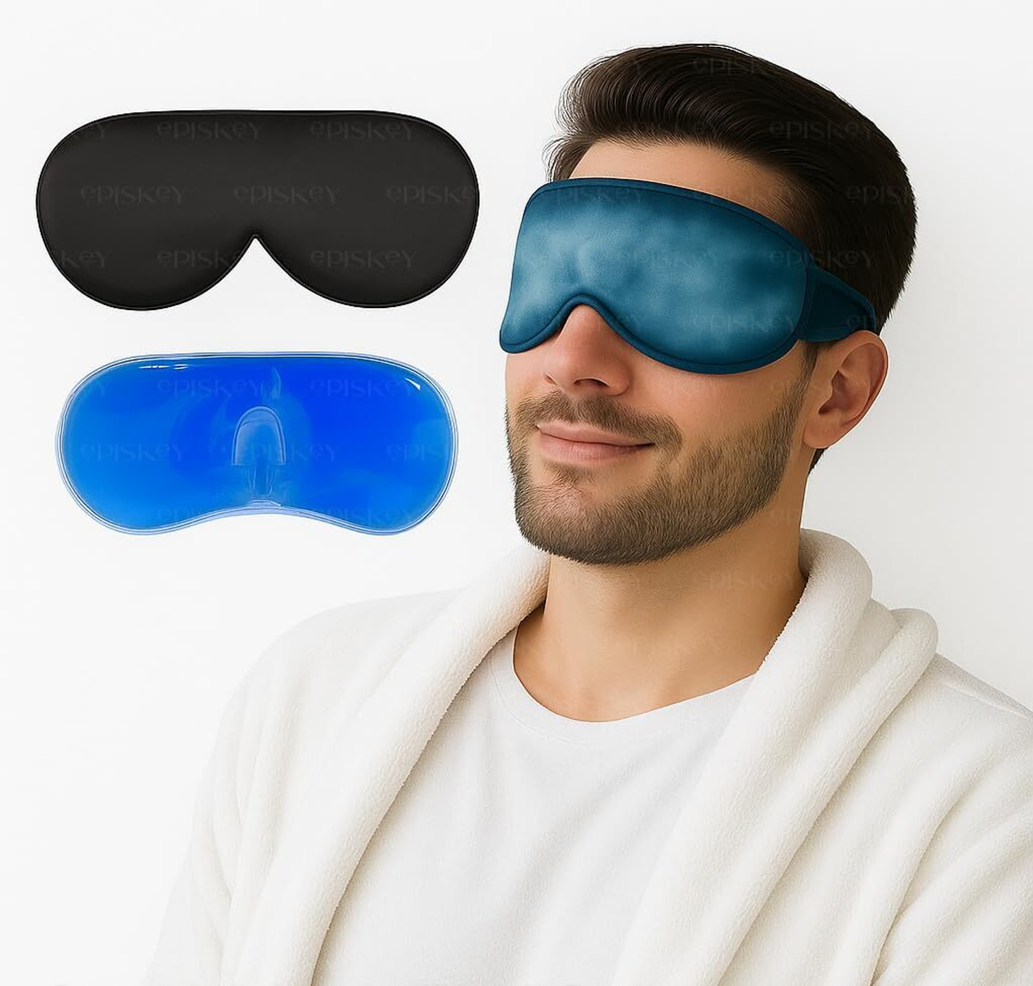 Image of Episkey Velvet Cooling Gel Relaxing Eye Sleep Mask For Dark Circles Dry Eyes Pain Relief