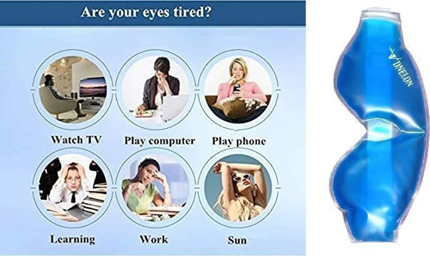 Image of DNelon Gel Eye Mask For Dark Circles,Dry Eyes, Cooling Eyes, Pain Relief,(1 PCS)