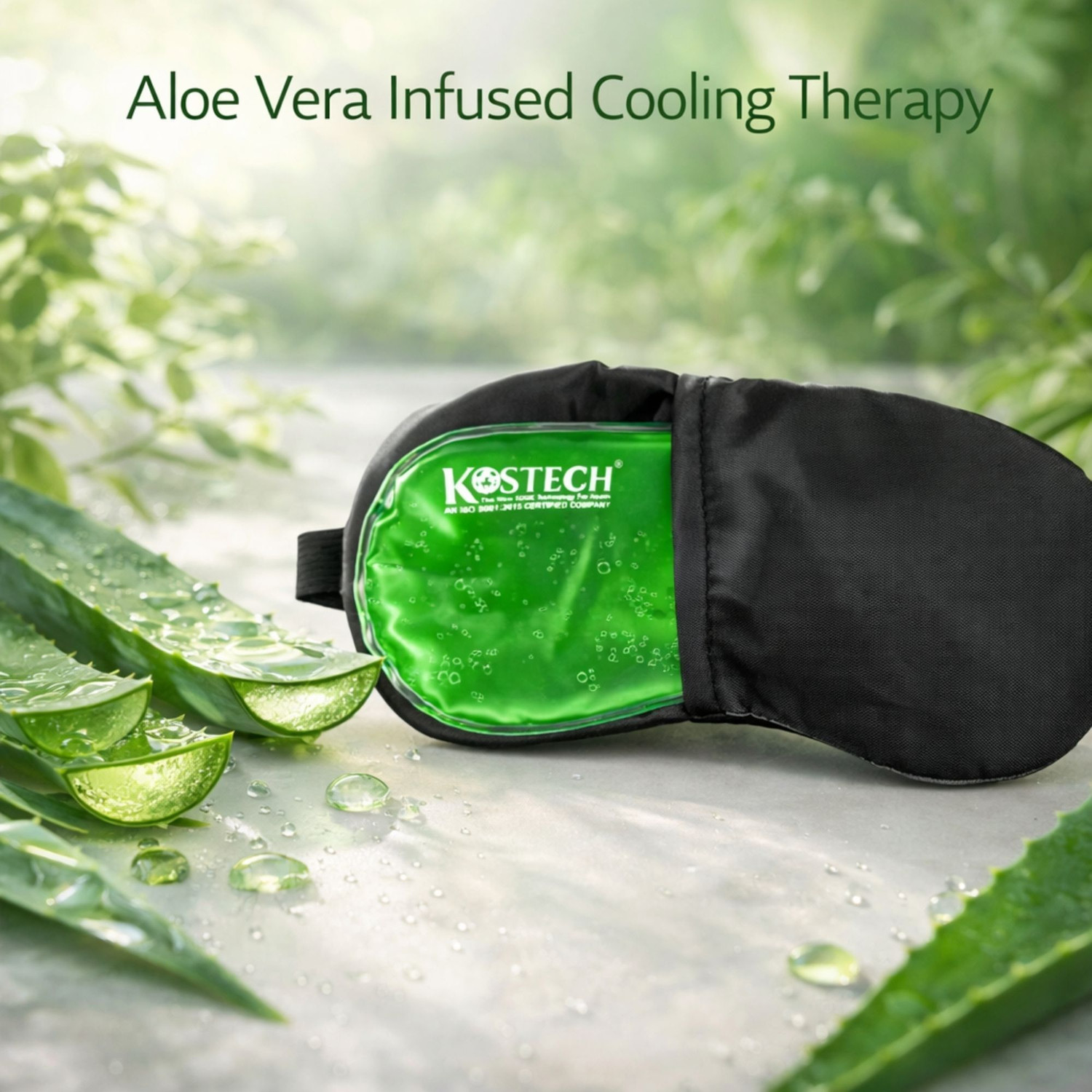 Image of Kostech Combo Aloe Vera Cooling Gel Eye Mask Cold Therapy for Puffiness Relief