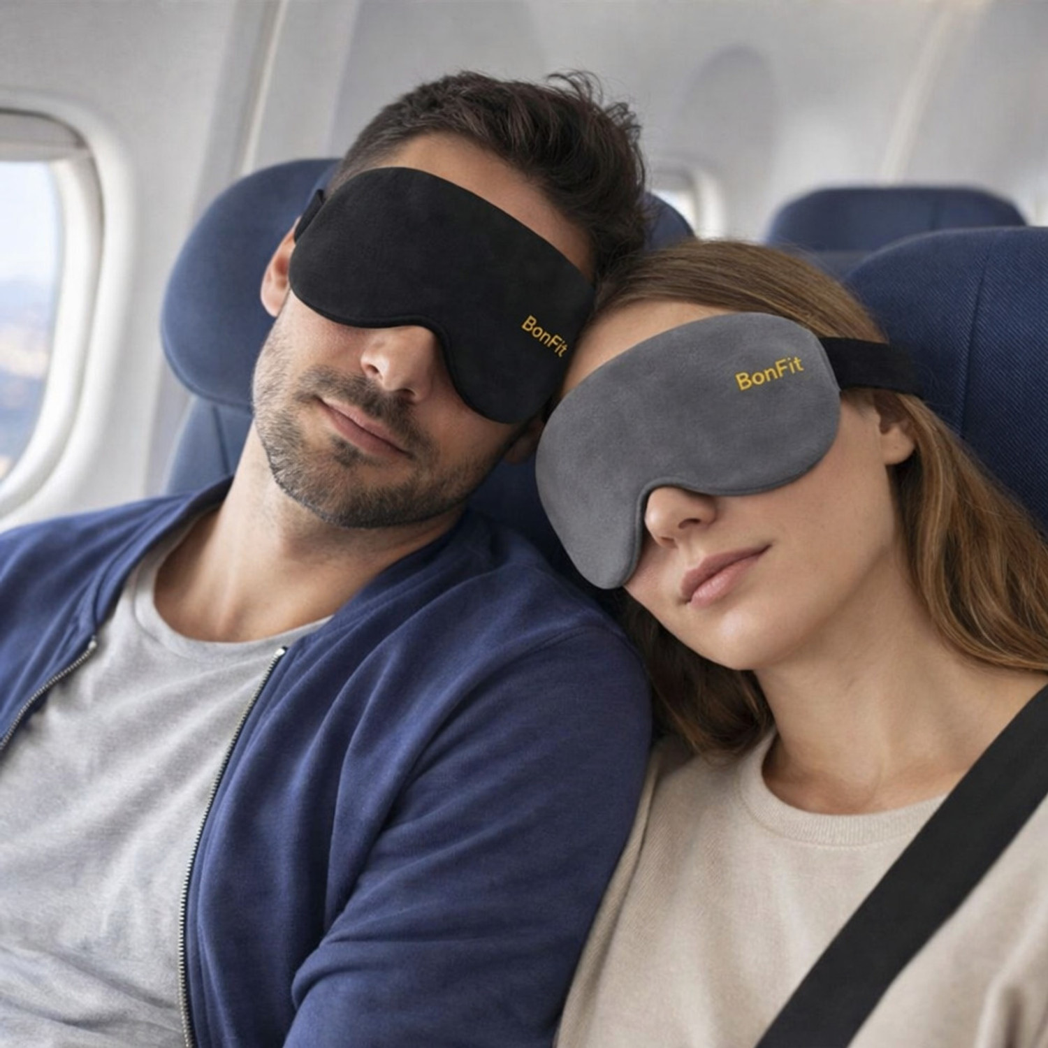 Image of Bonfit Nap Eye Mask For Light Block Sleeping Mask Meditation and travelling EYE Mashk