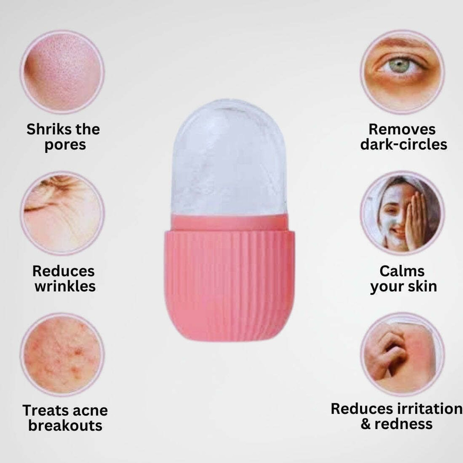Image of zetazio Relaxing Eye Gel Mask for Dark Circles,AND Ice Roller For Face