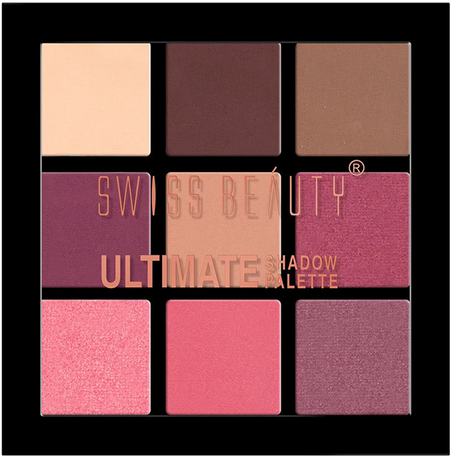 Image of SWISS BEAUTY Ultimate 9 Pigmented Colors Eyeshadow Palette|Shimmery and Metallic Finish 6 g