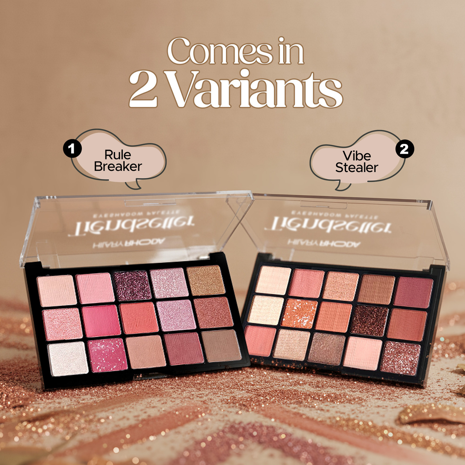 Image of Hilary Rhoda Trendsetter Eyeshadow Palette | Highly Pigmented Shades | Matte & Shimmer Finish 15 g