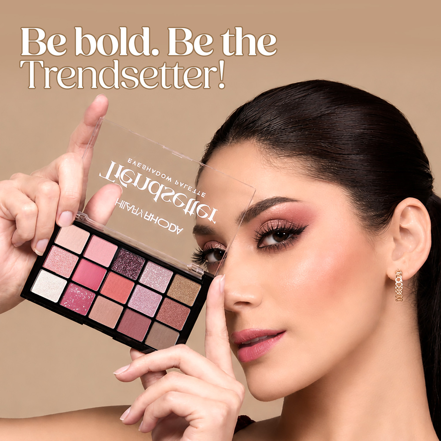 Image of Hilary Rhoda Trendsetter Eyeshadow Palette | Highly Pigmented Shades | Matte & Shimmer Finish 15 g