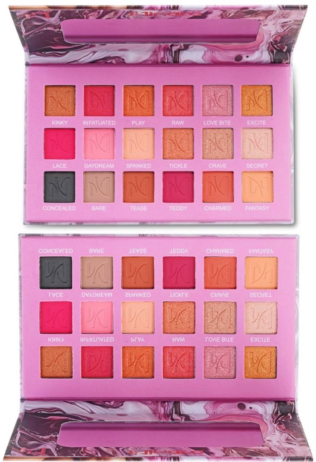 MINARA Rose Gold Eye Shadow Palettes (18+18 colors) 36 g (Multico
