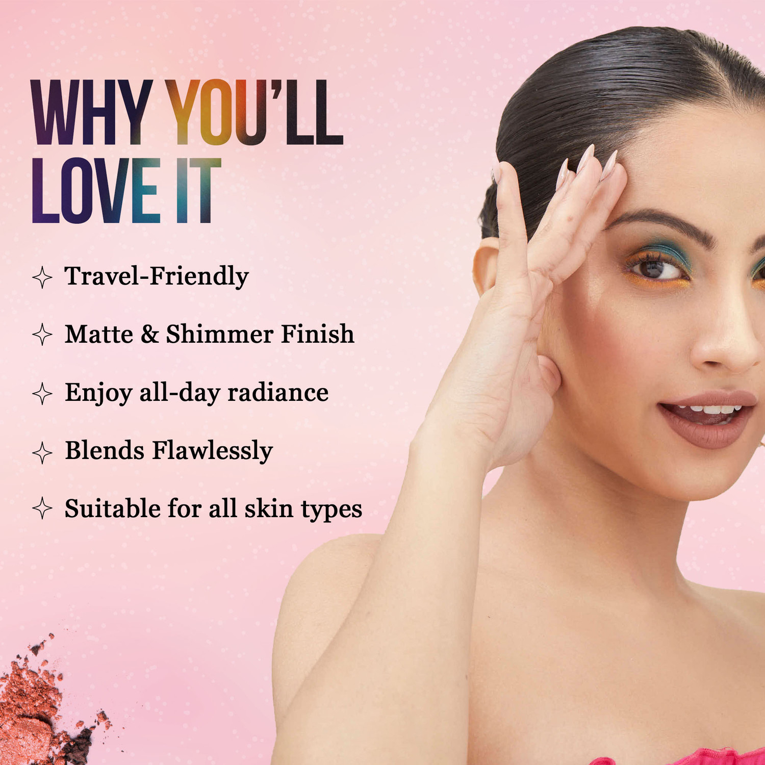 Image of Hilary Rhoda The Book of Makeup | 20 Eyeshadows & 2 Highlighters | 2 Blushes & 2 Contours | 23.4 g