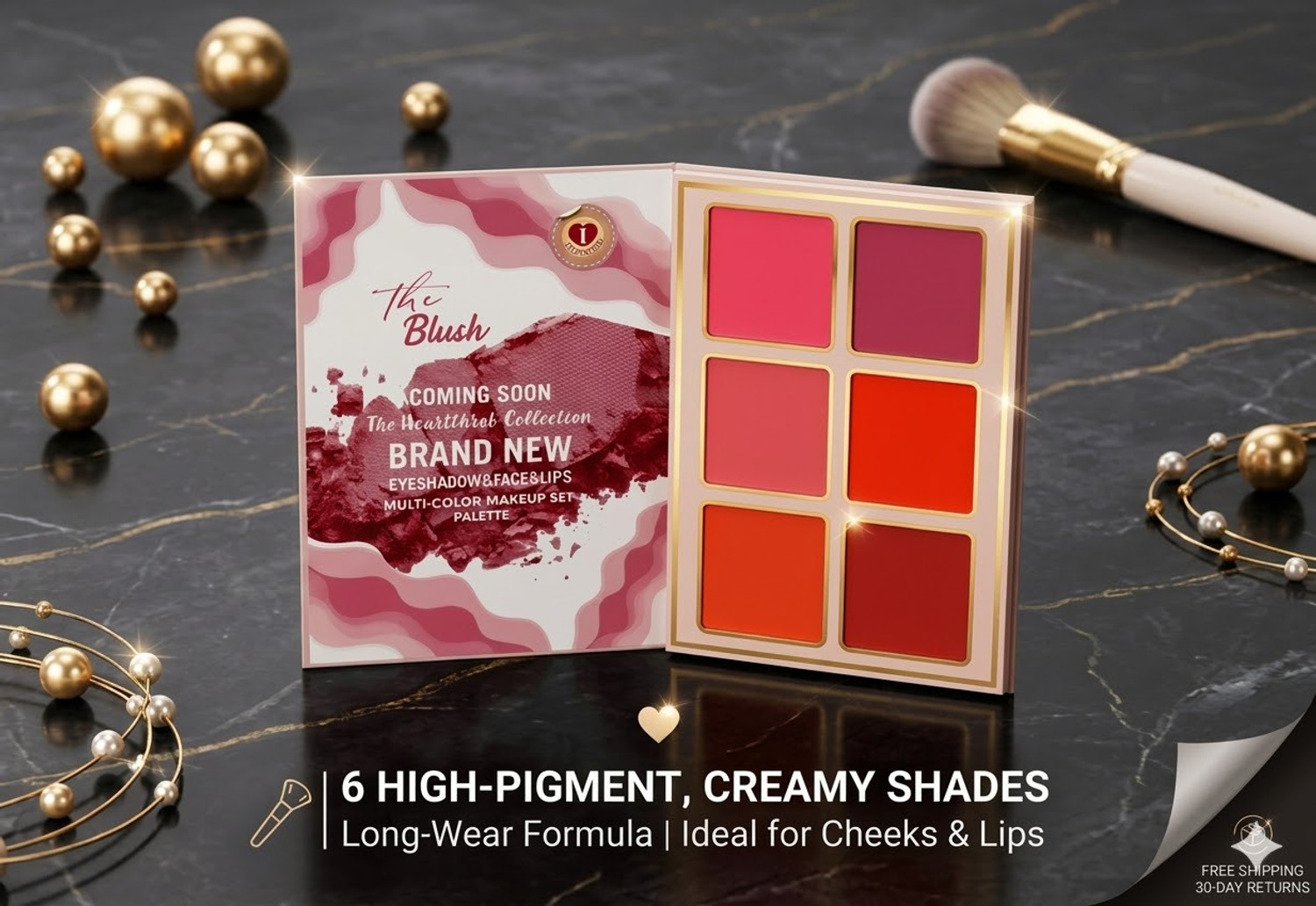 Image of IGOODCO Makeup Gift Set for Women: Pigmented Eyeshadow & Lip Cream Kit 400 g