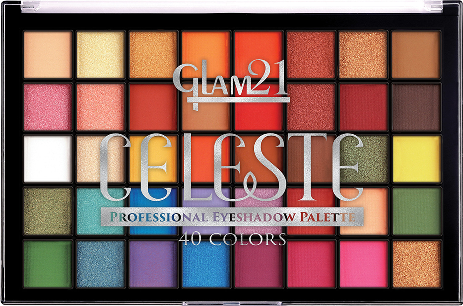 Image of Glam21 Celeste Professional Eyeshadow Palette in 40 Shades | Highly Pigmented Formula 50 g