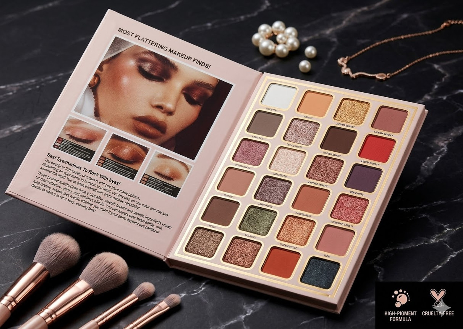 Image of IGOODCO Makeup Gift Set for Women: Pigmented Eyeshadow & Lip Cream Kit 400 g