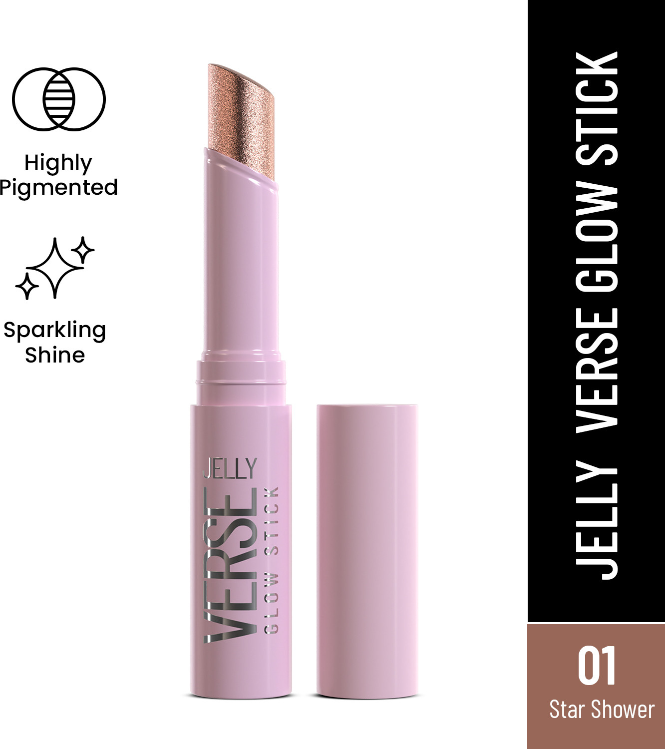 Image of SWISS BEAUTY Jelly Verse Eyeshadow Glow Stick | Crease Proof | Sparkling | Twilight Beam 3 g