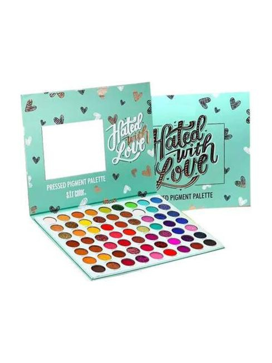 Image of HUDA BABY Edtion 63 Color Highly Pigmented Pressed Hated with Love Beauty EyeShadow 70 g
