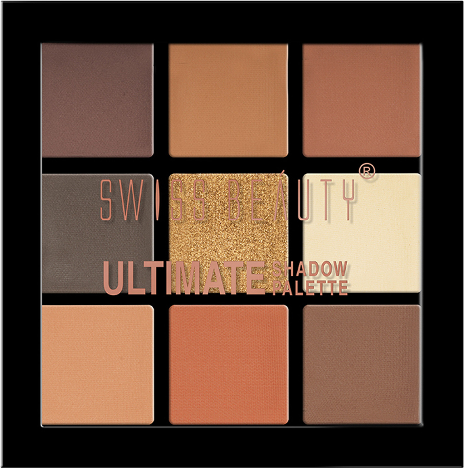 Image of SWISS BEAUTY Ultimate 9 Pigmented Colors Eyeshadow Palette|Shimmery and Metallic Finish 6 g