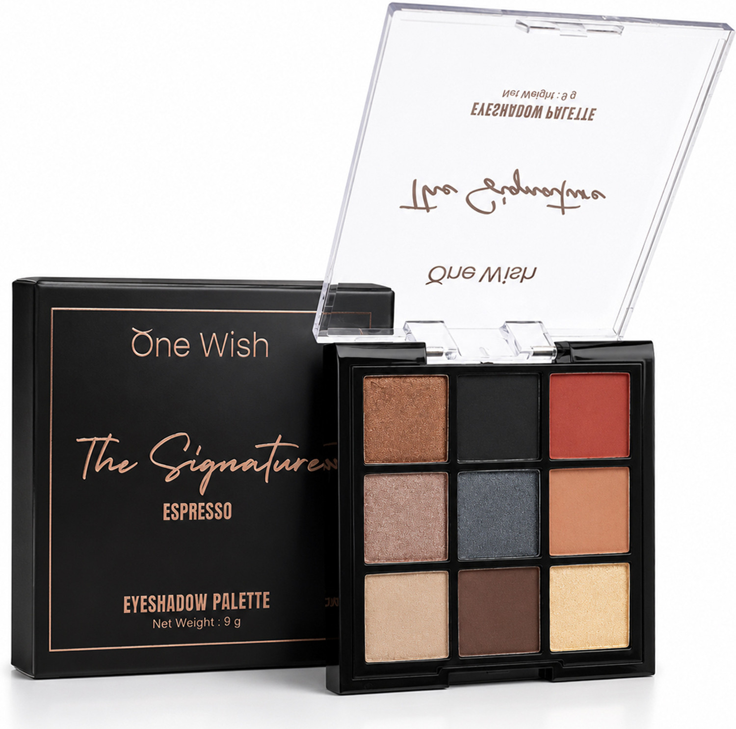 One Wish The Signature Espresso Eyeshadow Palette | 9 in 1 Shades With Coffee Inspiration 9 g