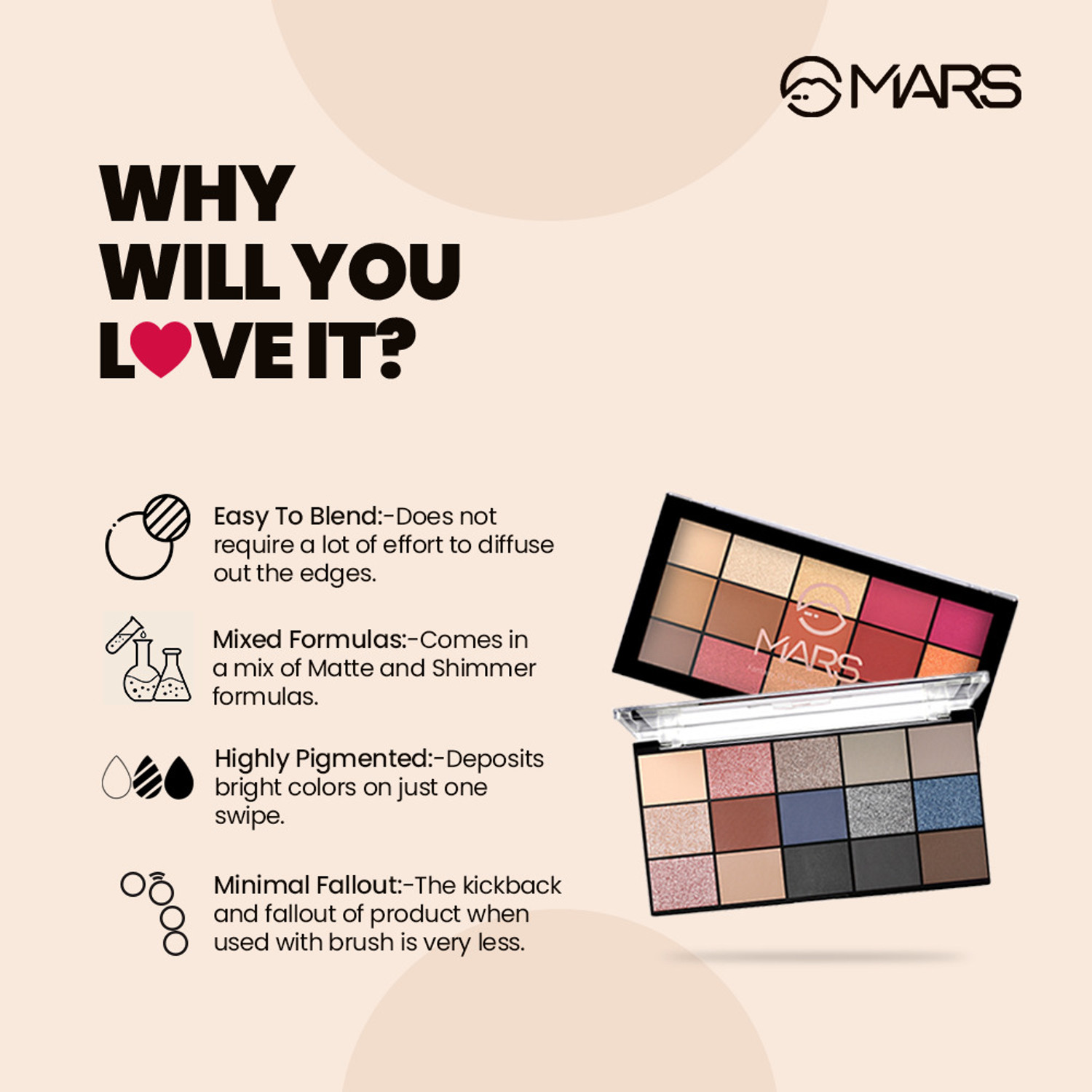 Image of MARS Fantasy 15 Eyeshadow Palette 22.5 g