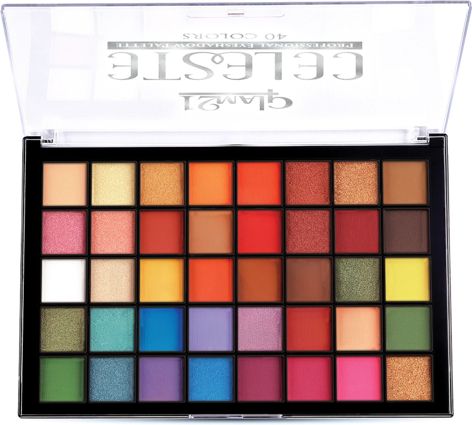 Image of Glam21 Celeste Professional Eyeshadow Palette in 40 Shades | Highly Pigmented Formula 50 g