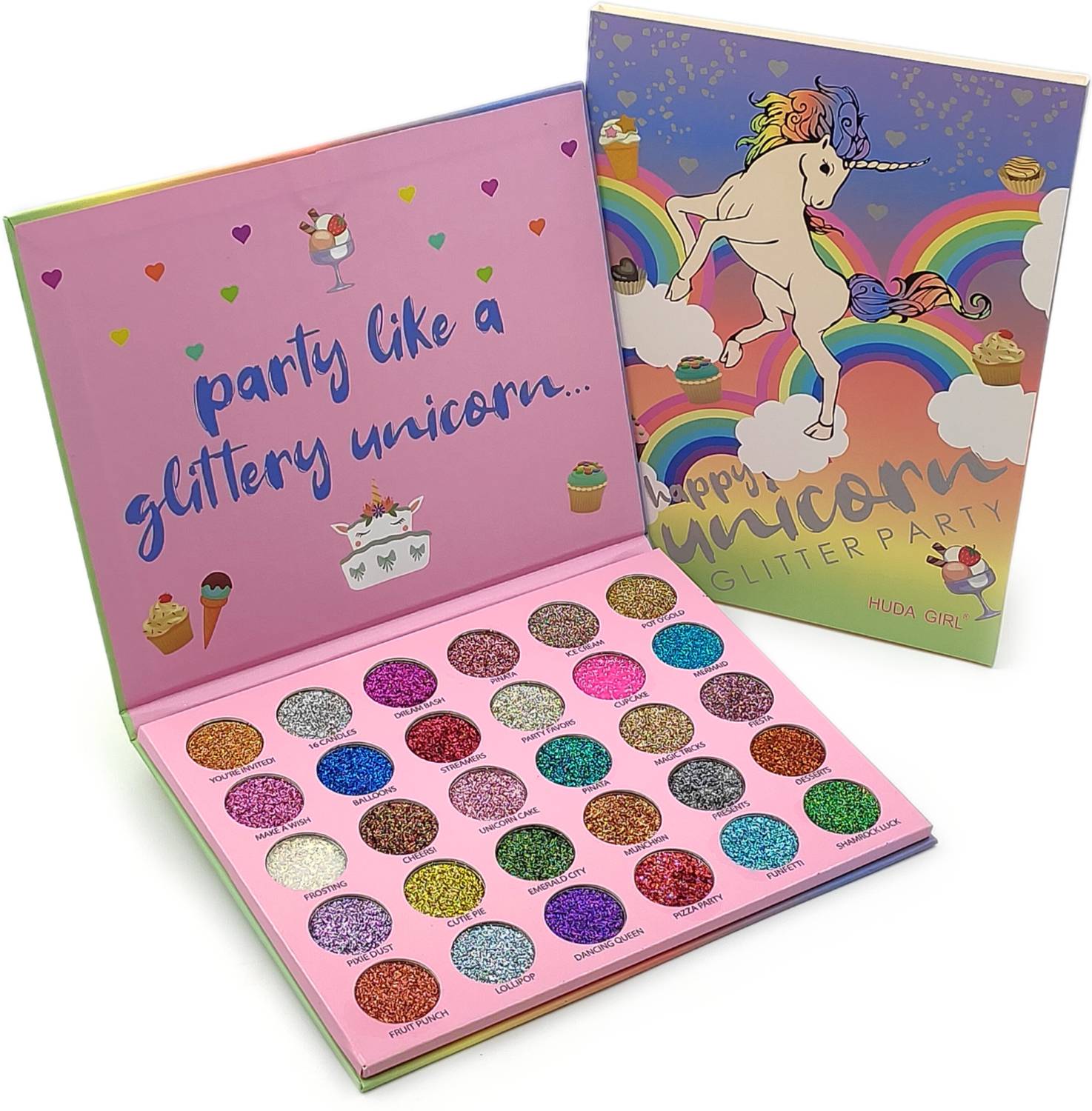 Huda Girl Beauty 30 Glitter Eye Shades Eyeshadow Palette 30 g
