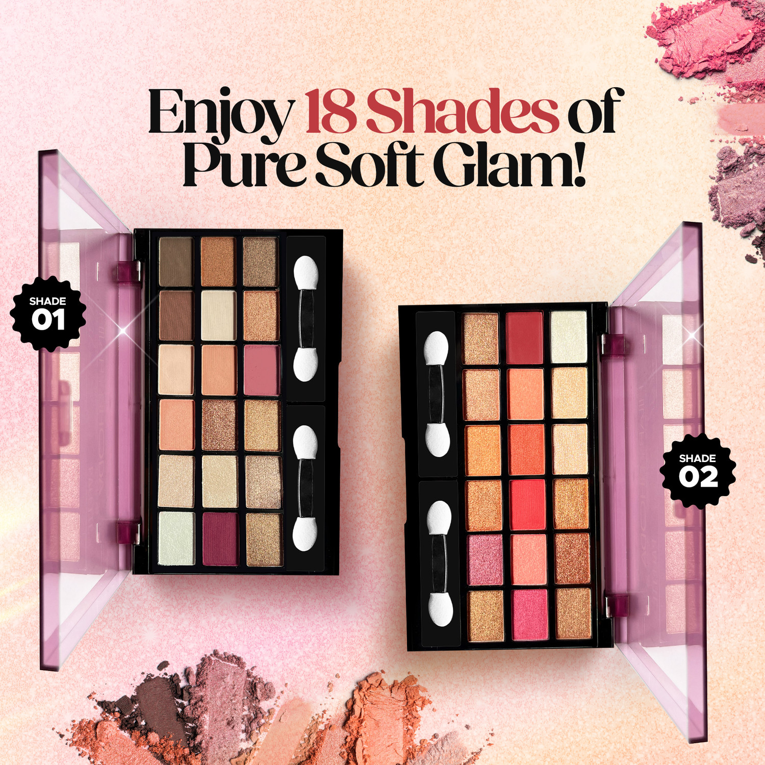 Image of Hilary Rhoda Soft Glam Eyeshadow Palette | Highly Pigmented & Long Lasting Eyeshadow Palette 15 g