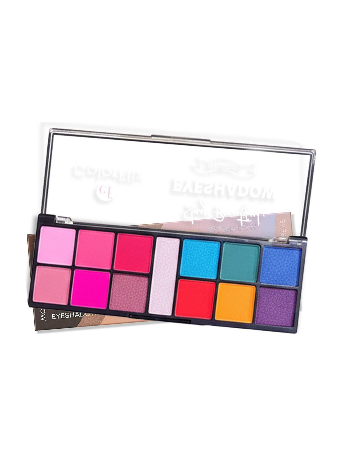 Image of ColorFlix Multi-Color Eyeshadow Palette with Matte & Glitter Shades Highly Pigmented 14 g (Party Tones)