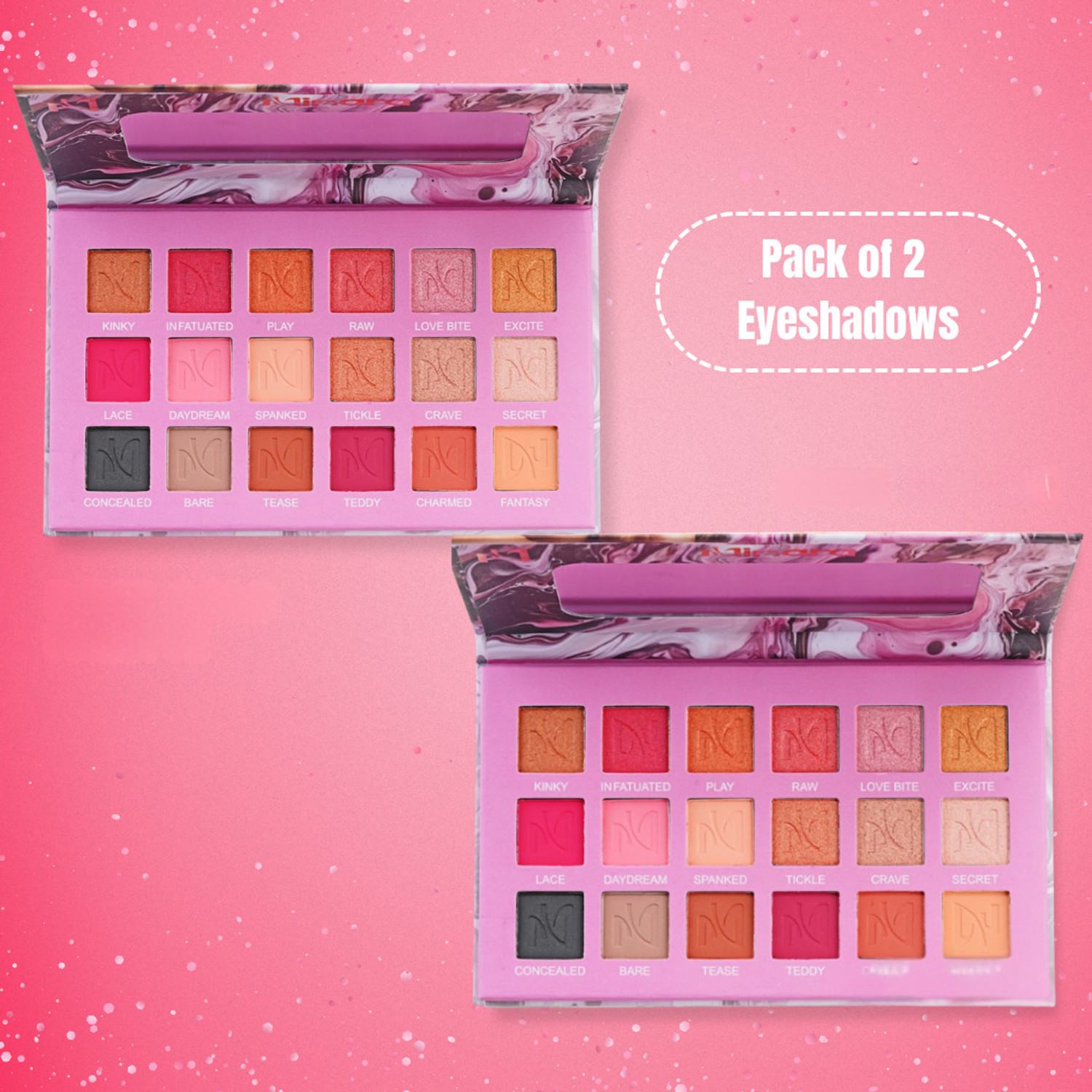 Image of MINARA Rose Gold Eye Shadow Palettes (18+18 colors) 36 g