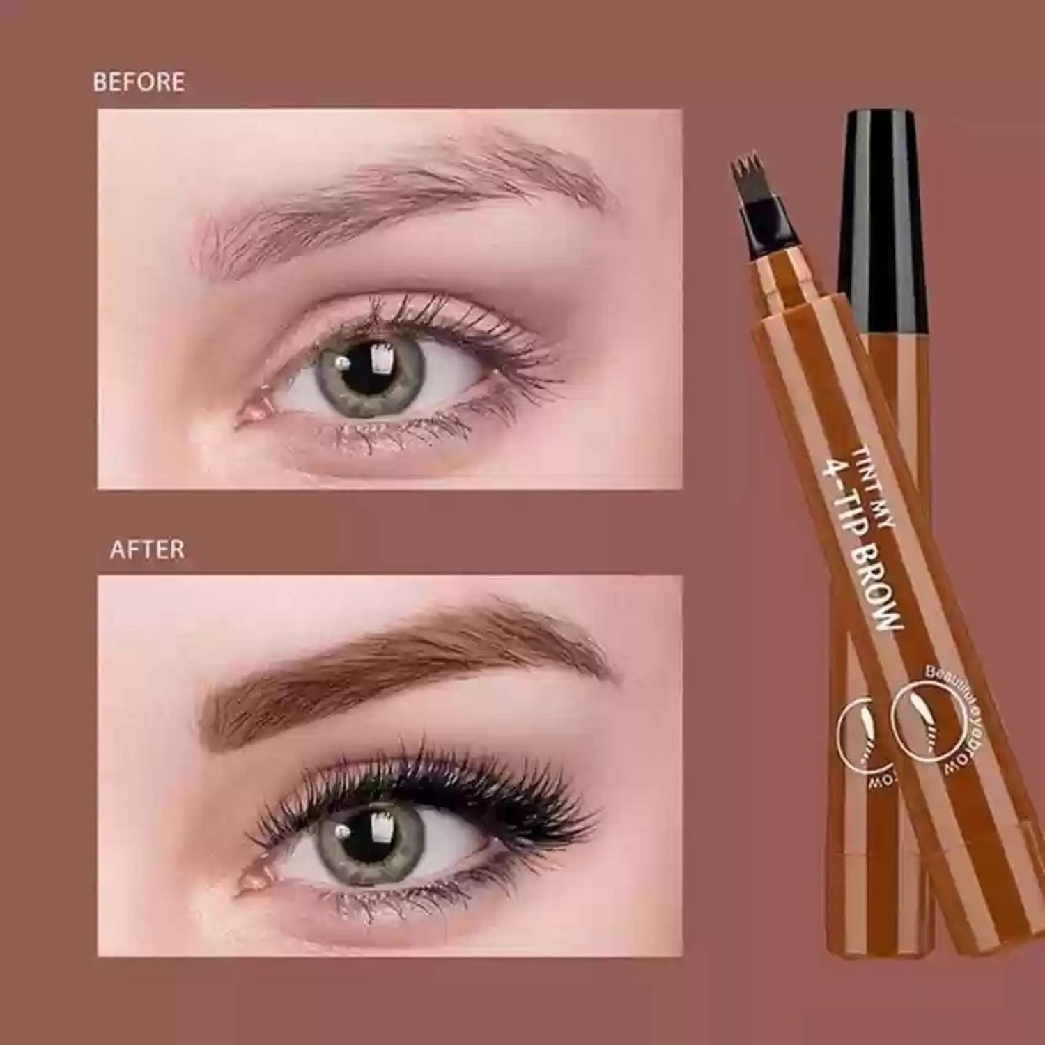 AFARAXIA Best TINT MY 4-TIP BROW Liquid Eyebrow Pencil Waterproof