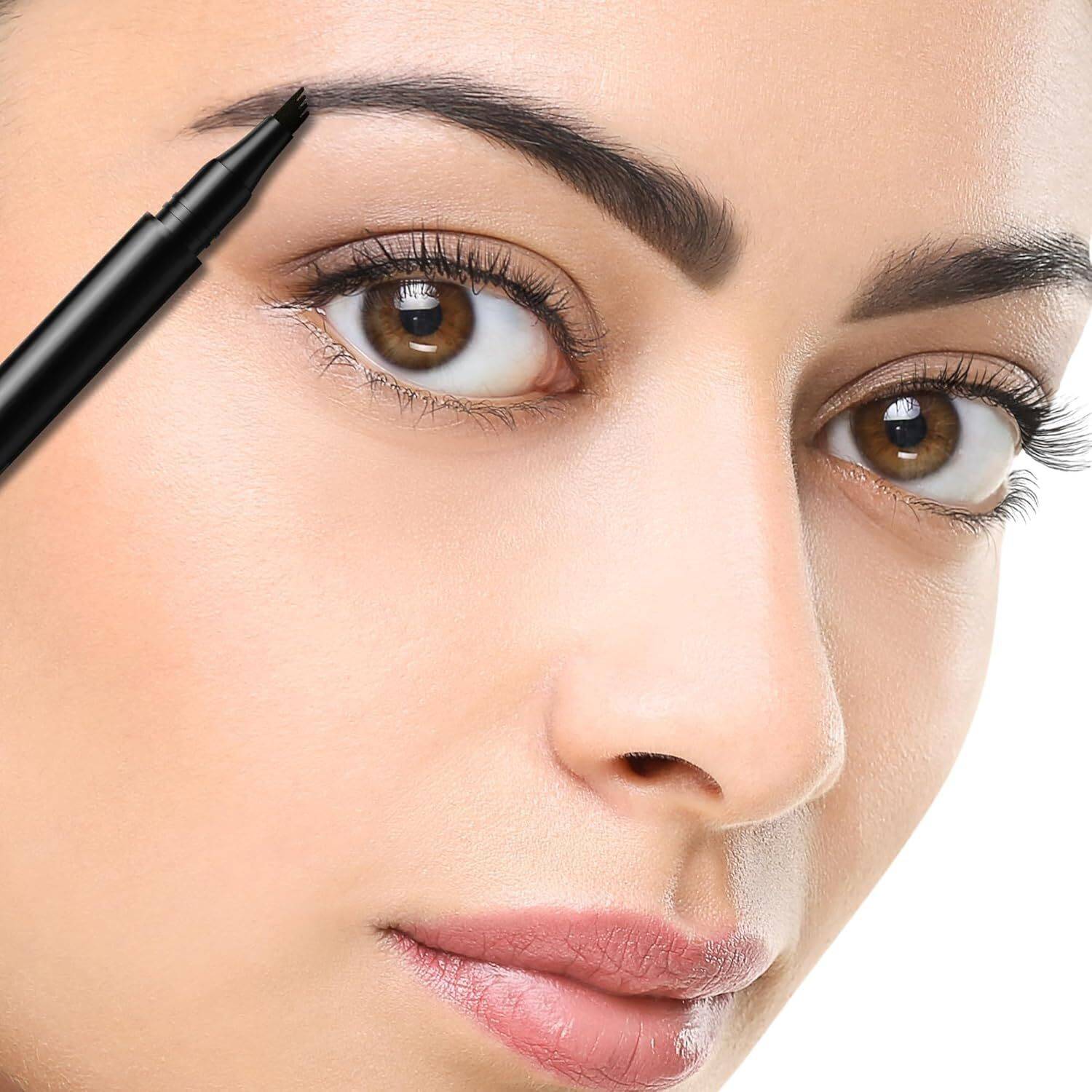blussfrom Eyebrow Contouring Pen Microblading Effect 4 Tip Eyebrow Pencil Waterproof
