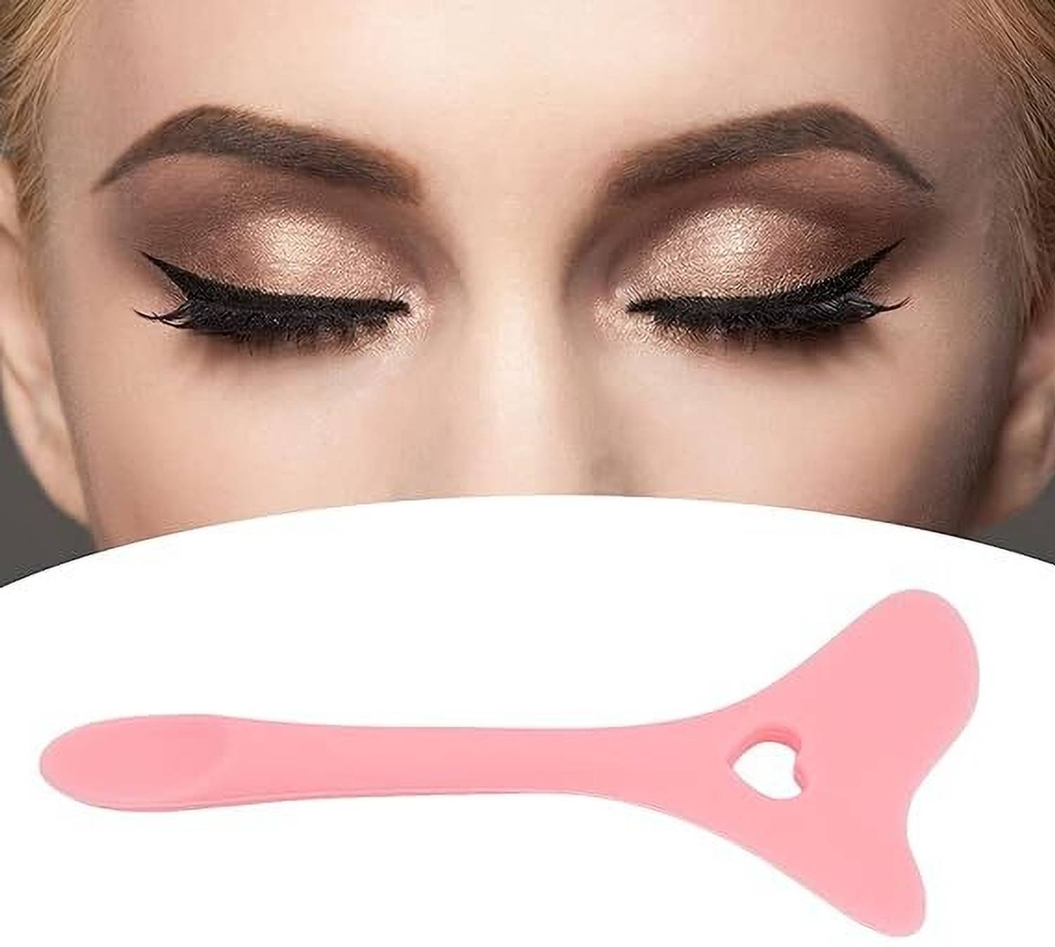 BEAUTYATH Eyeliner Stencil - Reusable Winged Eye Stencils Makeup Aid Tool