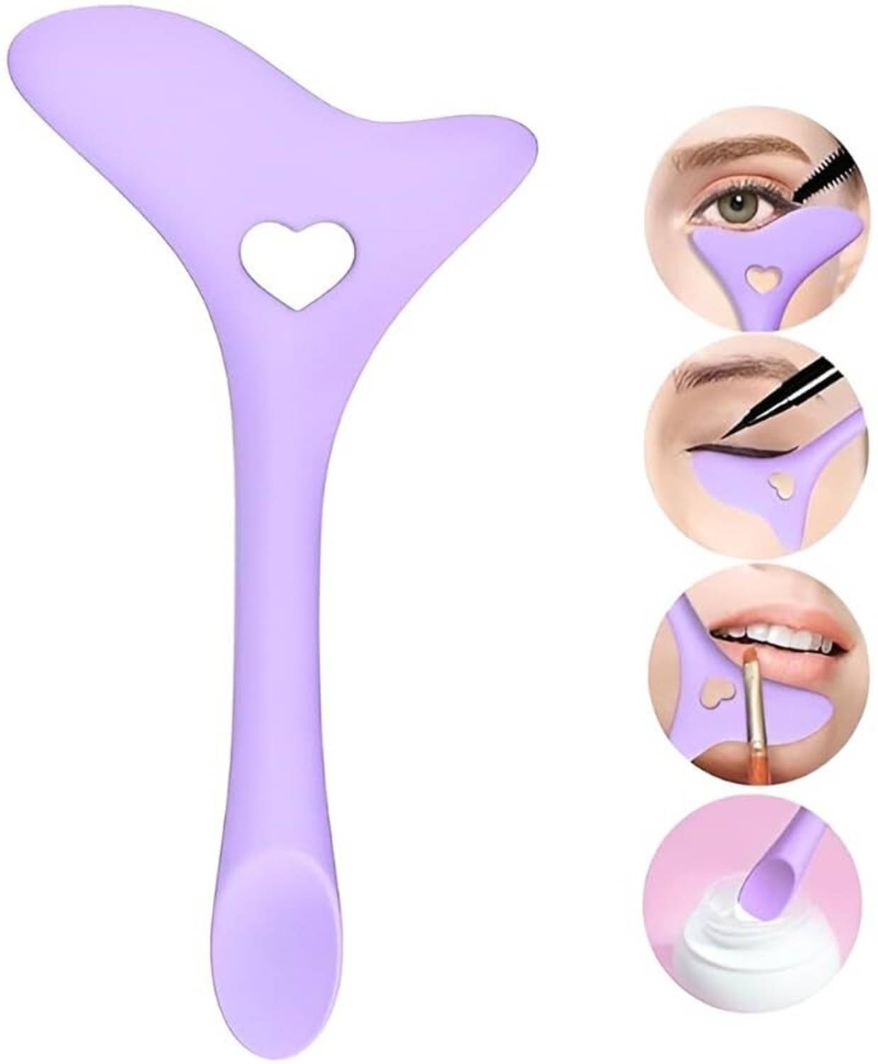 BEAUTYATH Eyeliner Stencils Wing Tips Silicone Eyeliner Aid Marscara Eyebrow Stencil