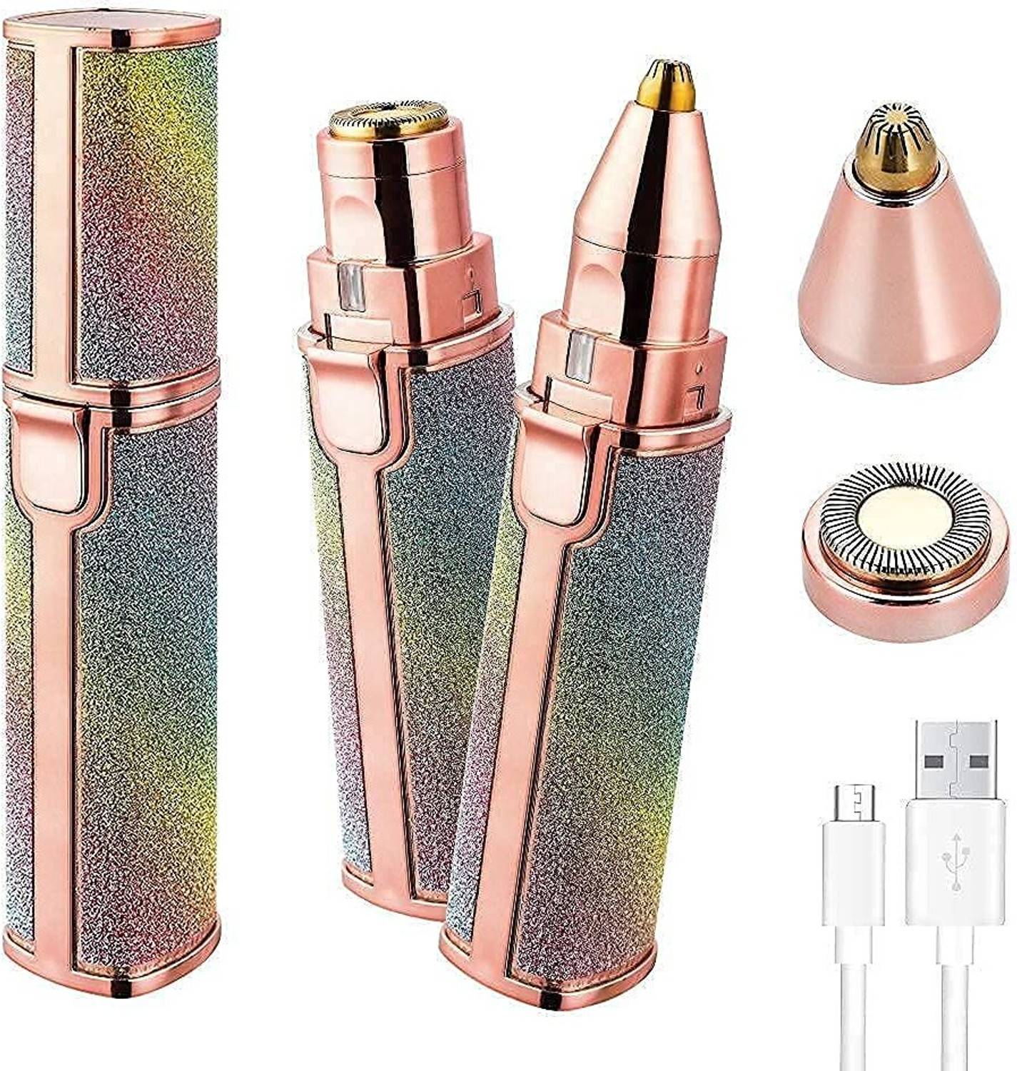 Image of PRINTDESIRES Eyebrow trimmer Body Groomer 60 min Runtime 2 Length Settings (Multicolor)