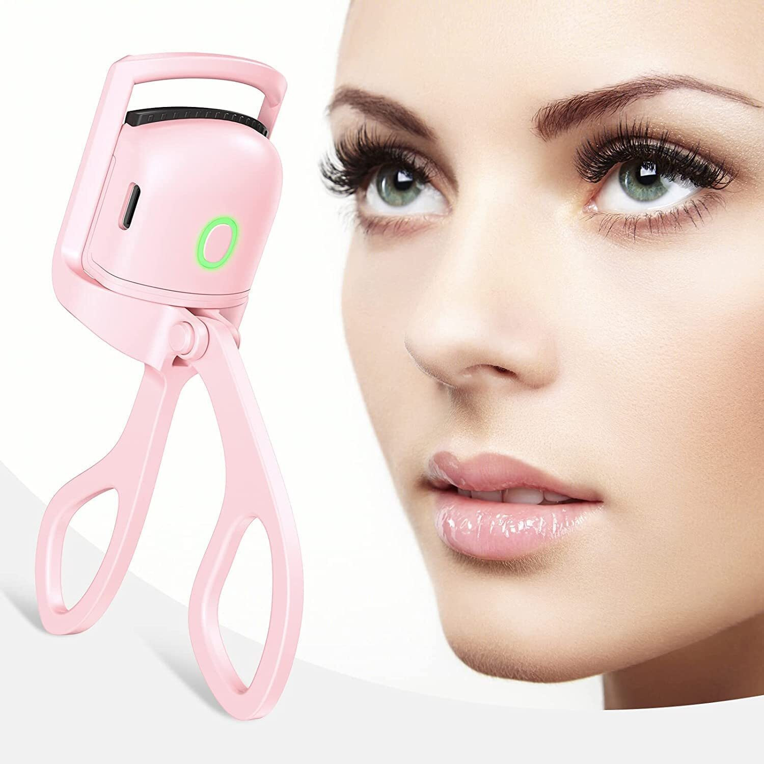 Image of DITCAFOS Long-Lasting Heated Lash Curler for Natural Lashes, Handheld Eyelash Heated